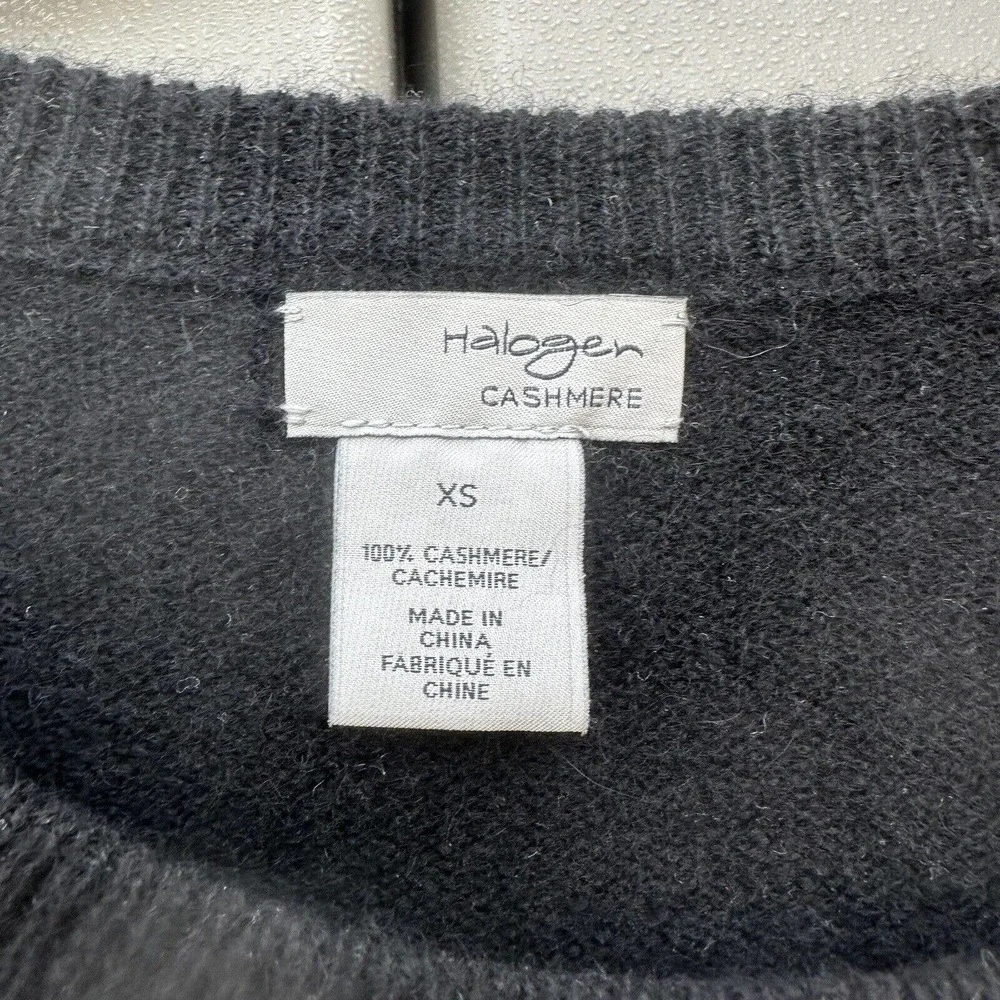 Halogen 100% Cashmere Black Sweater sz Xsmall
